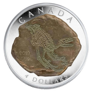 2010 1/2oz $4 DINOSAUR COLLECTION - DROMAEOSAURUS (4TH COIN IN SERIES)