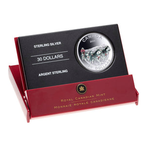 2006 1oz $30 STERLING SILVER COIN: DOG SLED