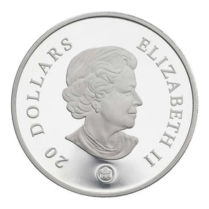 2007 $20 BLUE CRYSTAL SNOWFLAKE - STERLING SILVER COIN (1.48oz)