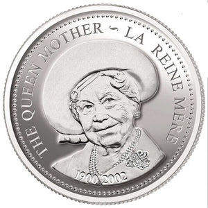 2002 QUEEN ELIZABETH THE QUEEN MOTHER STERLING SILVER COIN