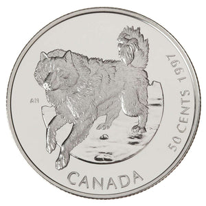 1997 50-CENT DISCOVERING NATURE: CANADA'S BEST FRIENDS PROOF STERLING SILVER 4-COIN SET (NO OUTER SLEEVE)