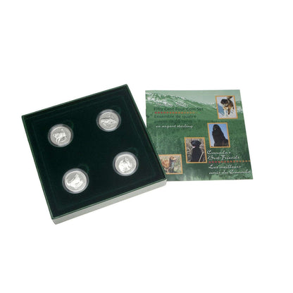 1997 50-CENT DISCOVERING NATURE: CANADA'S BEST FRIENDS PROOF STERLING SILVER 4-COIN SET (NO OUTER SLEEVE)