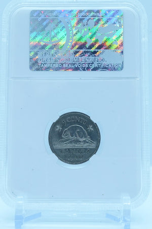 1940 5 CENT CANADA – AU 58 - GRADED
