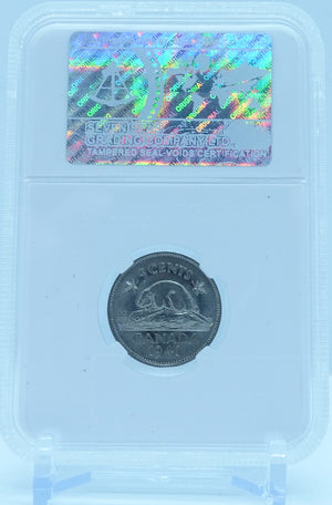 1941 5 CENT CANADA – AU 58 - GRADED