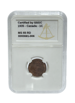 1935 1 CENT CANADA – MS 65 RD – GRADED