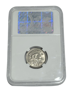 1938 5 CENT CANADA – AU 55 – GRADED (348-004)