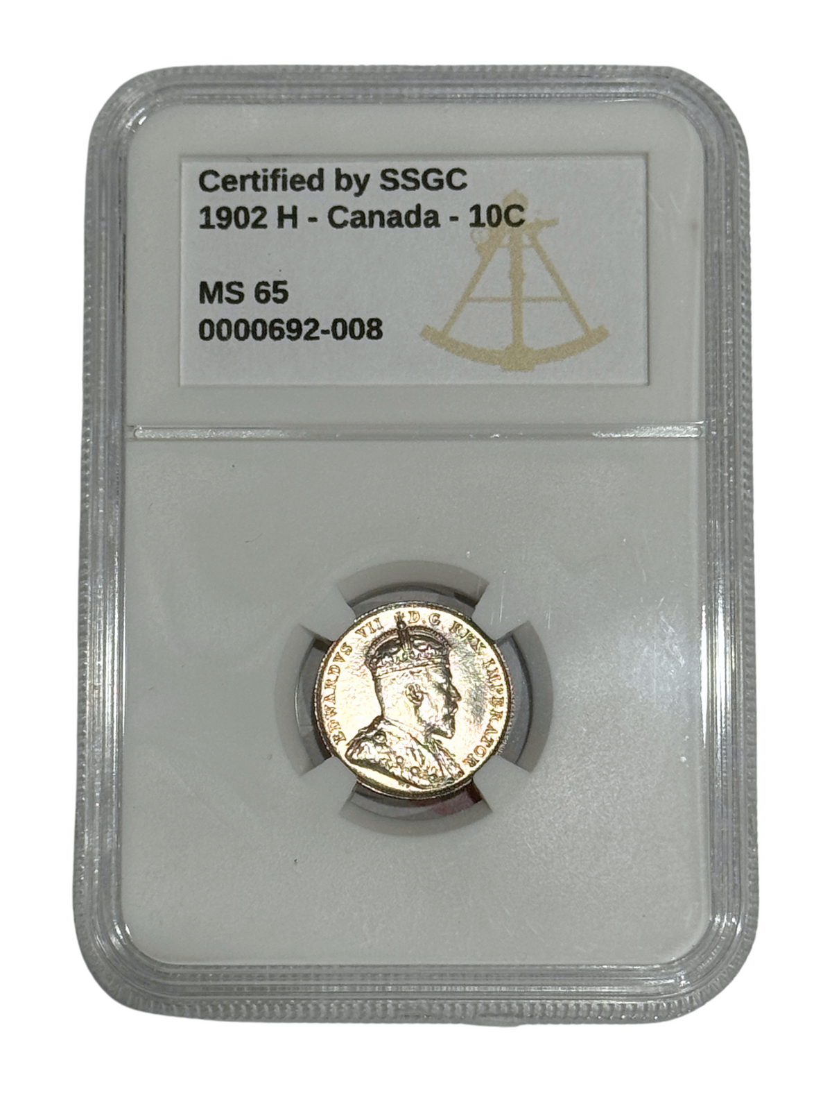 1902H 10 CENT CANADA – MS 65 – GRADED