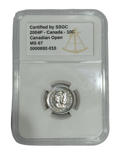 2004P 10 CENT CANADA – MS 67 – GRADED (331-013)