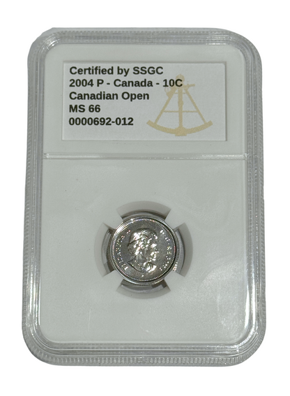2004P 10 CENT CANADA – MS 66 – GRADED (331-015)