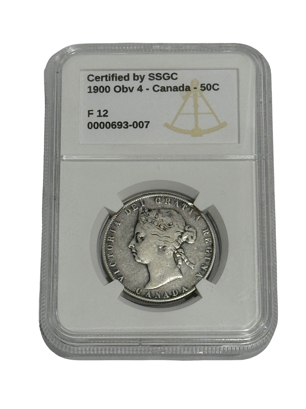 1900 50 CENT CANADA OBV.4 – F 12 – GRADED
