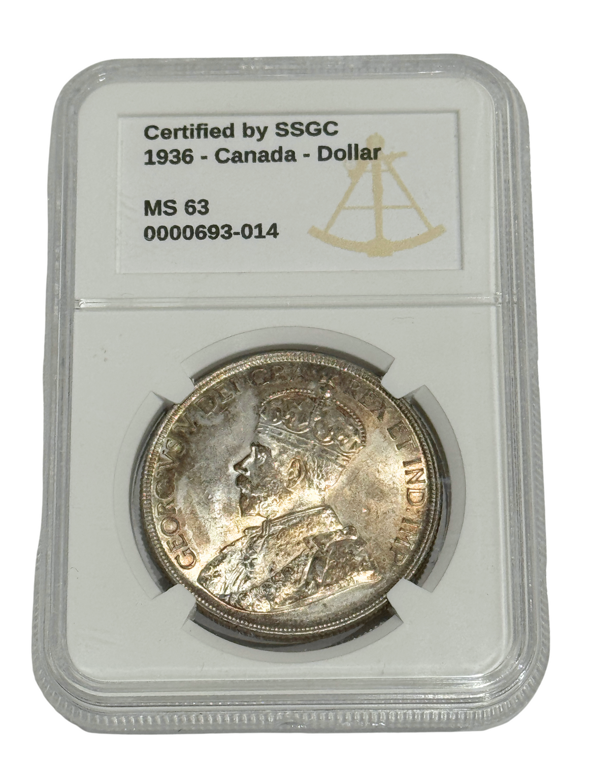 1936 DOLLAR CANADA – MS 63 – GRADED (349-013)