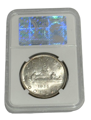 1936 DOLLAR CANADA – MS 63 – GRADED (349-013)