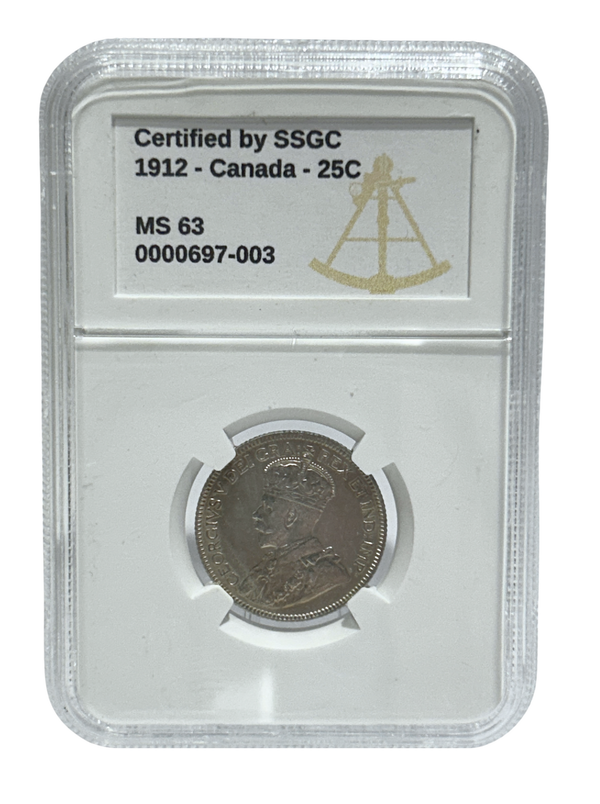 1912 25 CENT CANADA – MS 63 - GRADED