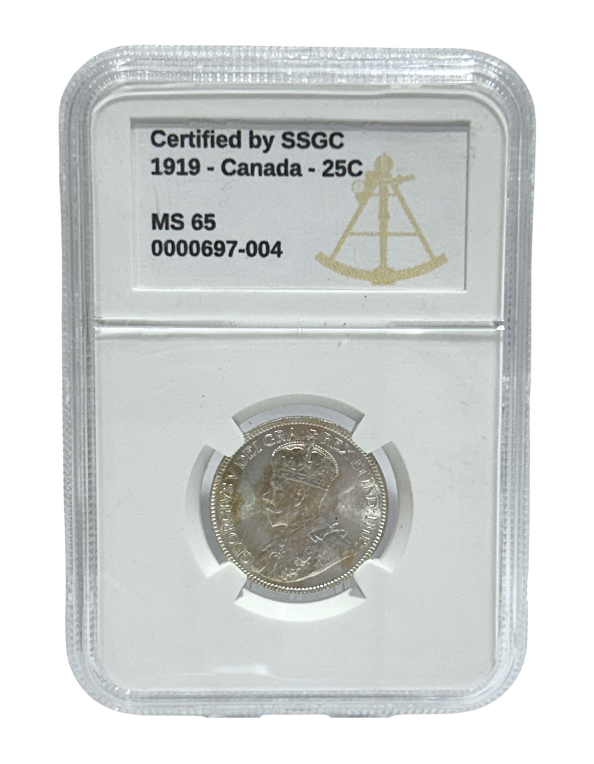 1919 25 CENT CANADA – MS 65 - GRADED