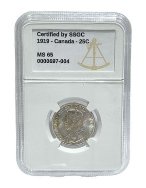 1919 25 CENT CANADA – MS 65 - GRADED