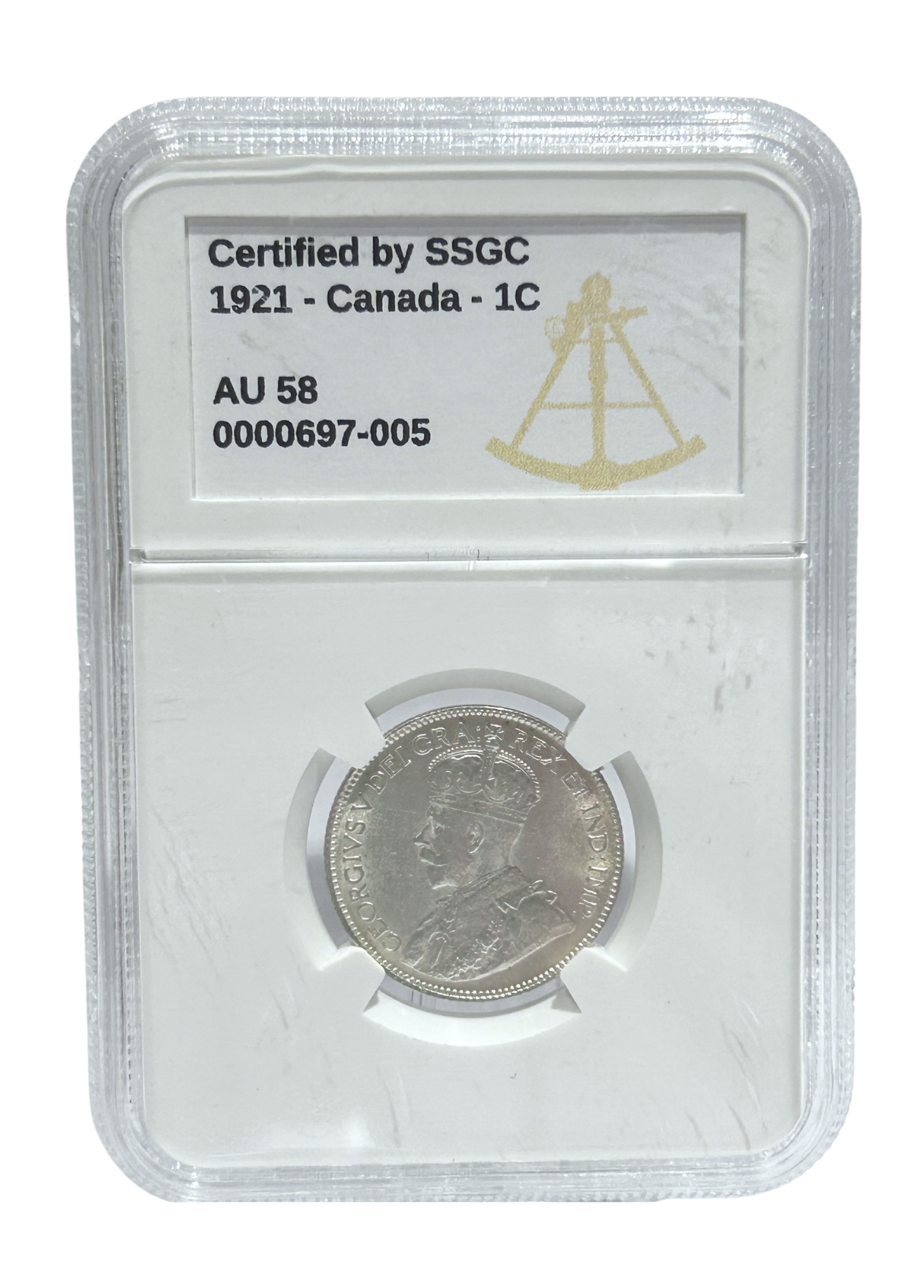 1921 25 CENT CANADA – AU 58 - GRADED