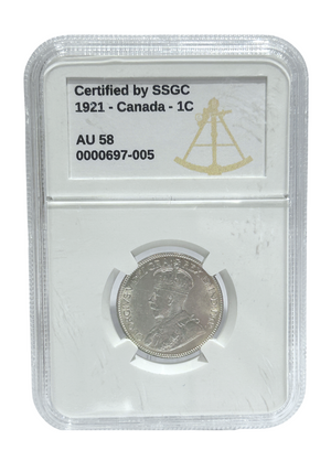 1921 25 CENT CANADA – AU 58 - GRADED