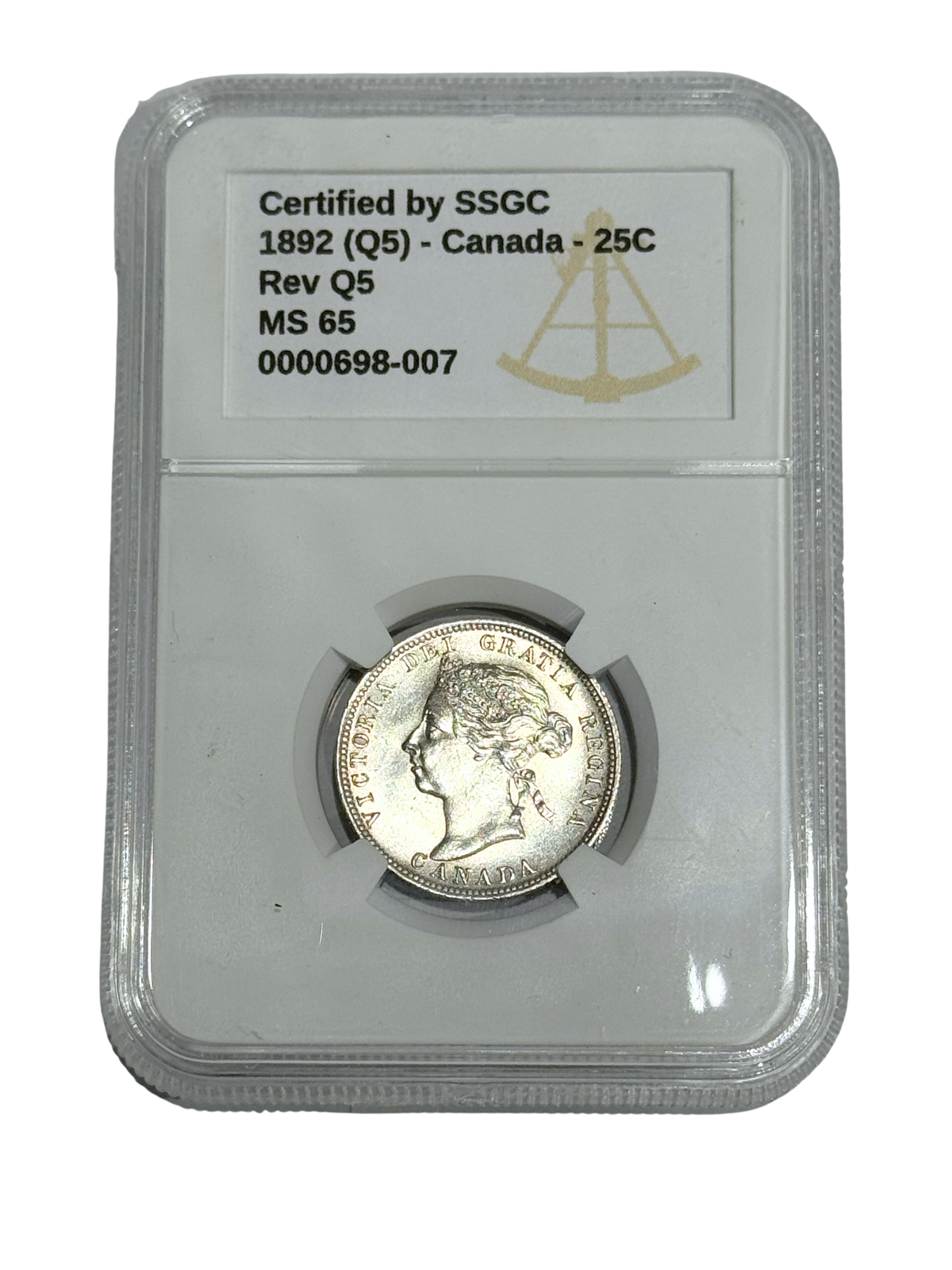 1892 25 CENT (Q5) CANADA REV Q5 – MS 65 - GRADED