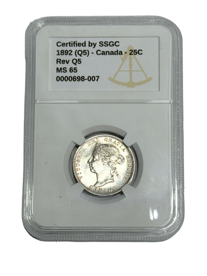 1892 25 CENT (Q5) CANADA REV Q5 – MS 65 - GRADED