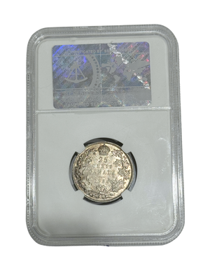 1936 25 CENT “DOT” CANADA – VF 30 - GRADED