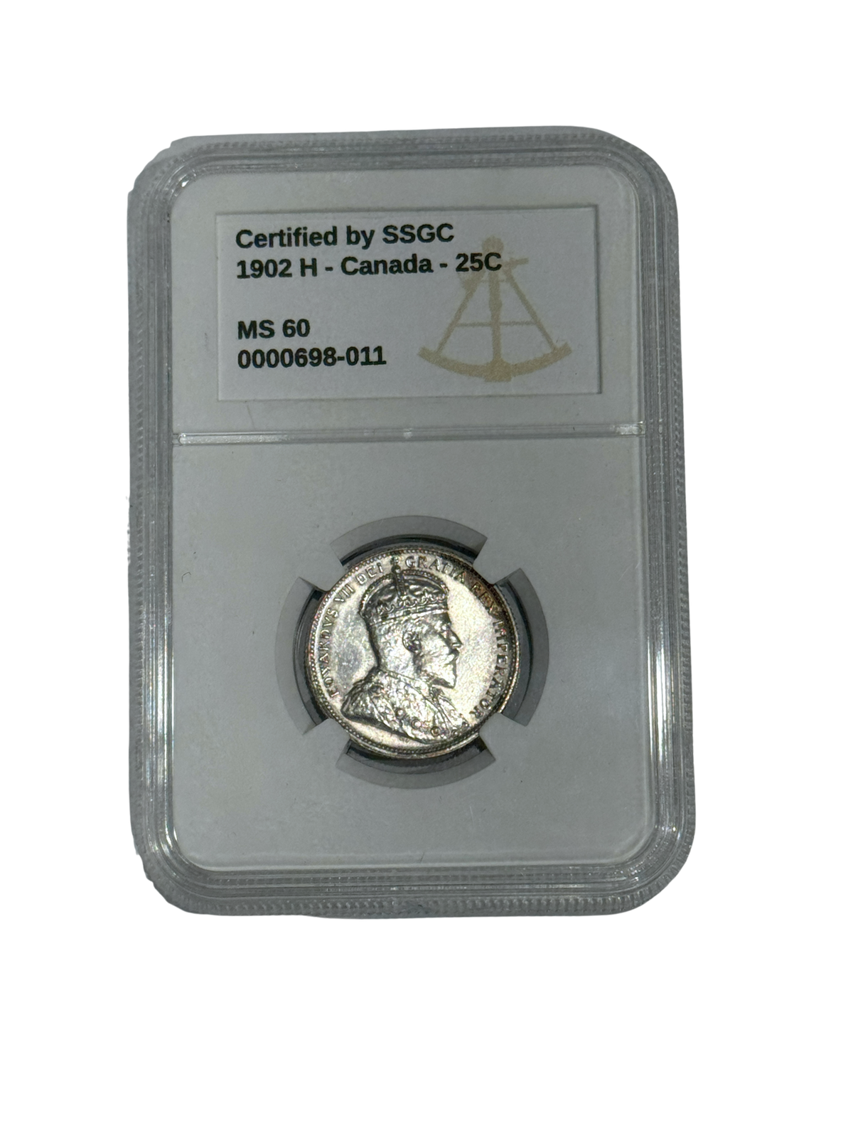 1902H 25 CENT CANADA – MS 60 - GRADED