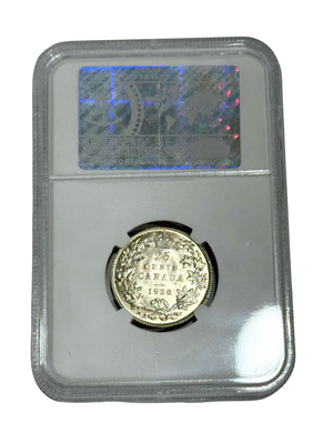 1928 25 CENT CANADA – MS 64 - GRADED