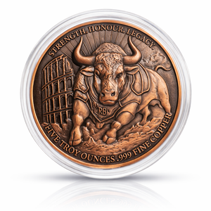 5oz THE ROYAL BULL COPPER ROUND