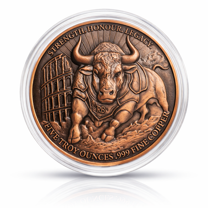 5oz THE ROYAL BULL COPPER ROUND