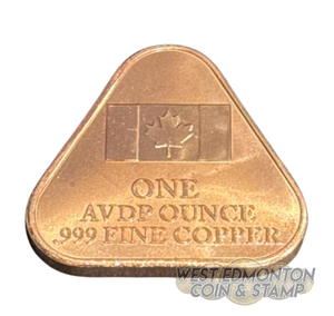 1oz CANADA TRIANGLE COPPER COIN