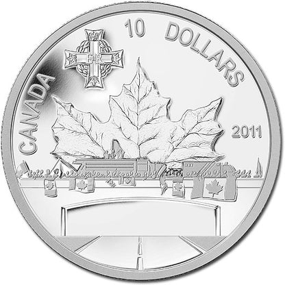 2011 1/2oz $10 HIGHWAY OF HEROES - FINE SILVER COIN