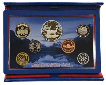 2009 80TH ANNIVERSARY OF JAPAN-CANADA RELATIONS: CANADIAN SILVER PROOF AND JAPANESE PROOF COIN SET
