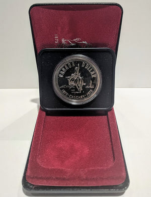 1975 SPECIMEN COMMEMORATIVE SILVER DOLLAR - CALGARY CENTENNIAL