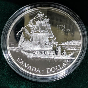 1999 PROOF SILVER DOLLAR - VOYAGE OF JUAN PEREZ 225TH ANNIVERSARY