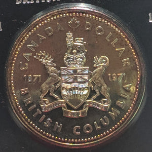 1971 SPECIMEN COMMEMORATIVE SILVER DOLLAR - BRITISH COLUMBIA CENTENNIAL