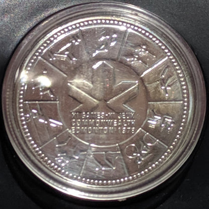 1978 SPECIMEN COMMEMORATIVE SILVER DOLLAR - 11TH COMMONWEALTH GAMES