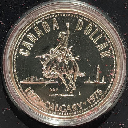 1975 SPECIMEN COMMEMORATIVE SILVER DOLLAR - CALGARY CENTENNIAL