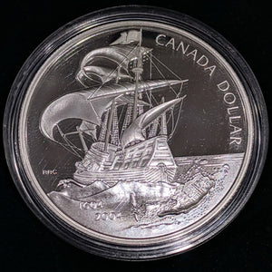 2004 PROOF SILVER DOLLAR - 400TH ANN. OF THE FIRST FRENCH SETTLEMENT IN NORTH AMERICA