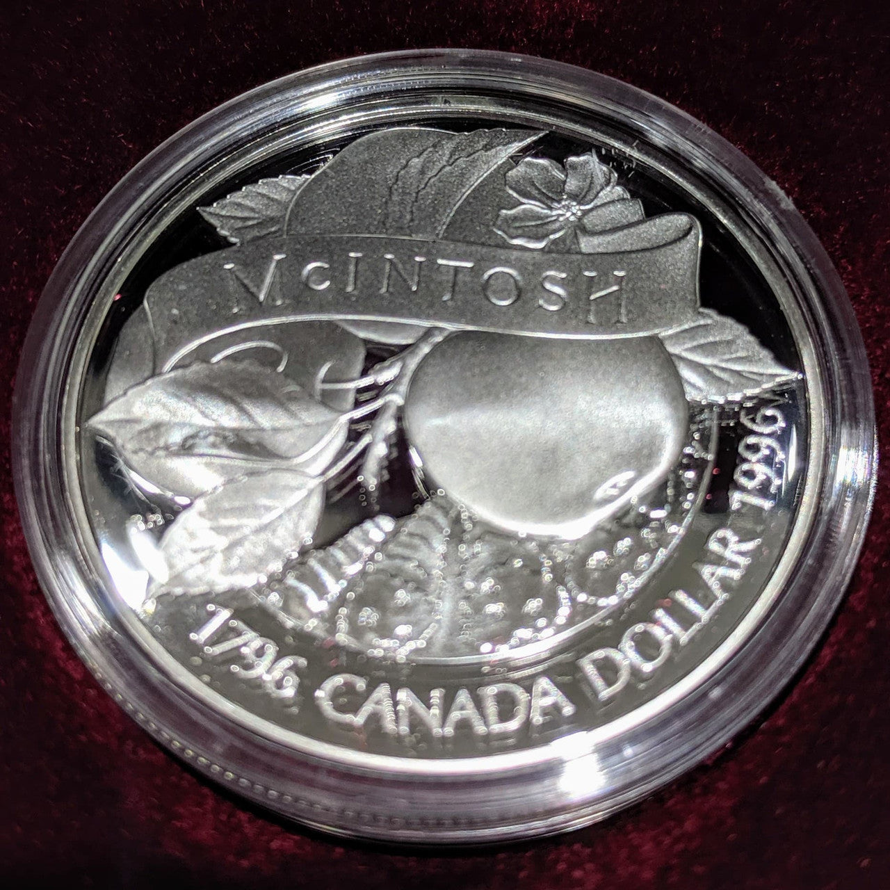 1996 PROOF SILVER DOLLAR - COMMEMORATING THE 200TH ANNIVERSARY JOHN MCINTOSH