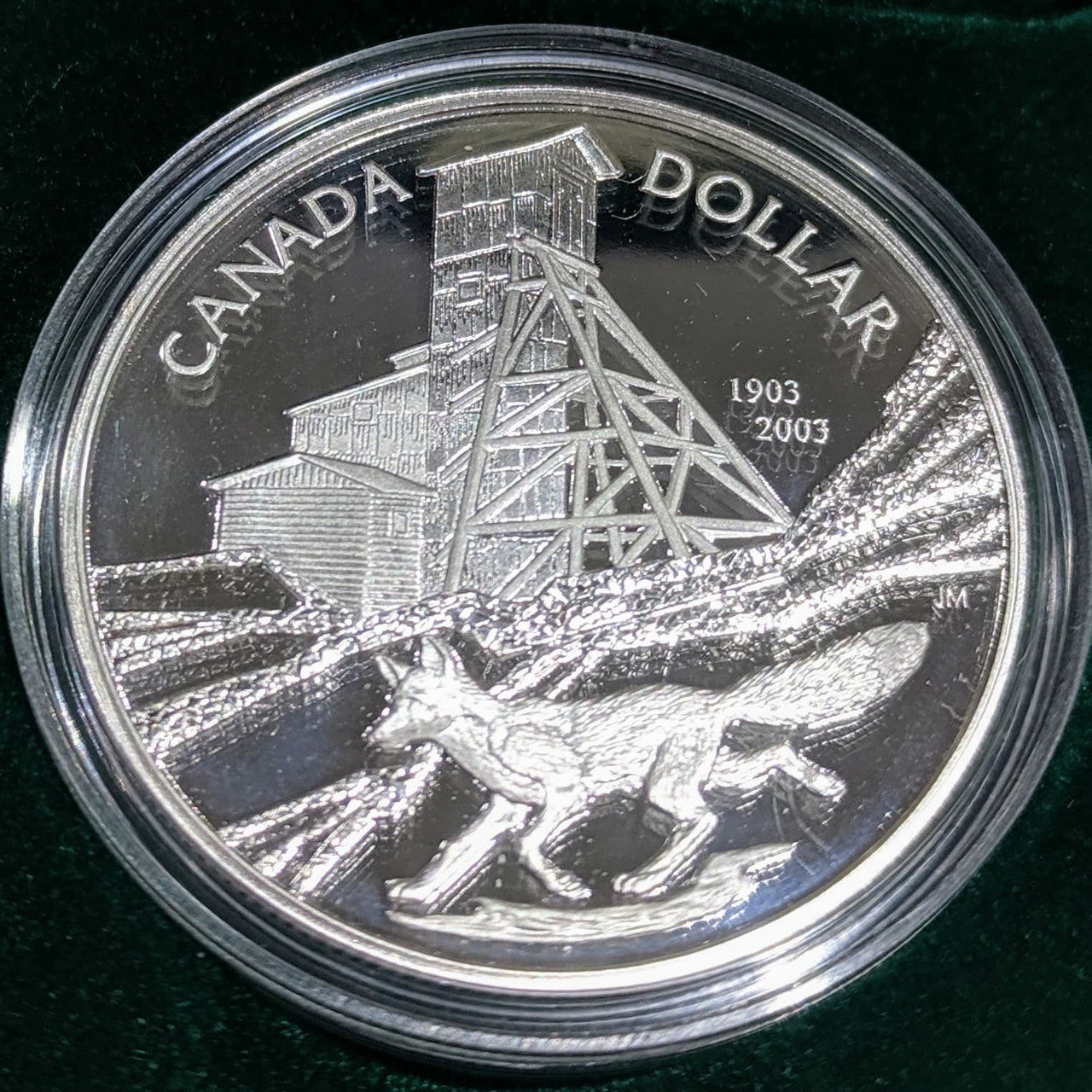 2003 SILVER COMMEMORATIVE PROOF DOLLAR - COBALT SILVER STRIKE