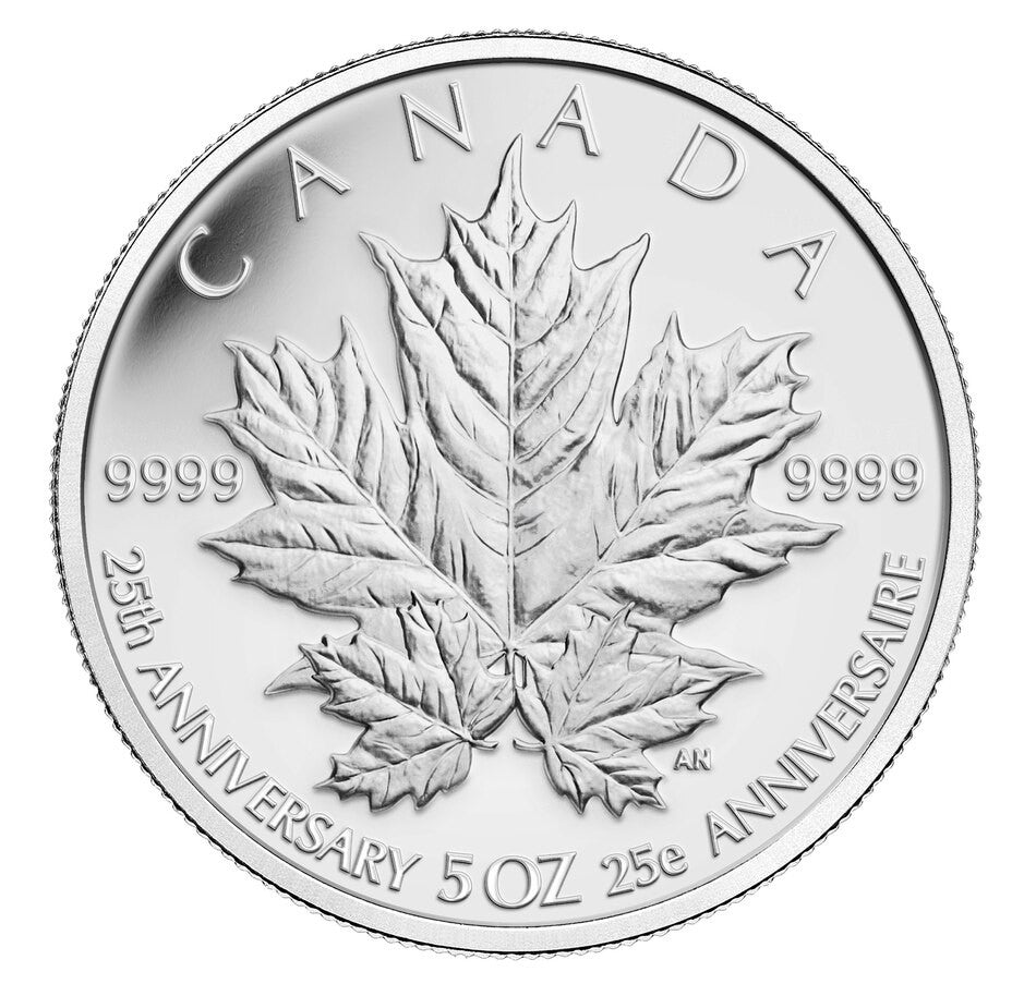 2013 5oz $50 25TH ANNIVERSARY OF THE SML FINE SILVER COIN