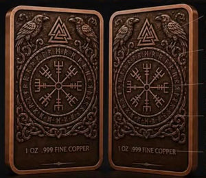 10 AVDP OZ THE NORSE GODS COLLECTION FINE COPPER BARS