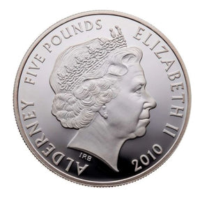 2010 - BATTLE OF BRITAIN 70TH ANNIVERSARY SILVER £5 (ROYAL MINT)
