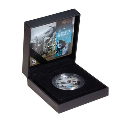 2010 - BATTLE OF BRITAIN 70TH ANNIVERSARY SILVER Â£5 (ROYAL MINT)