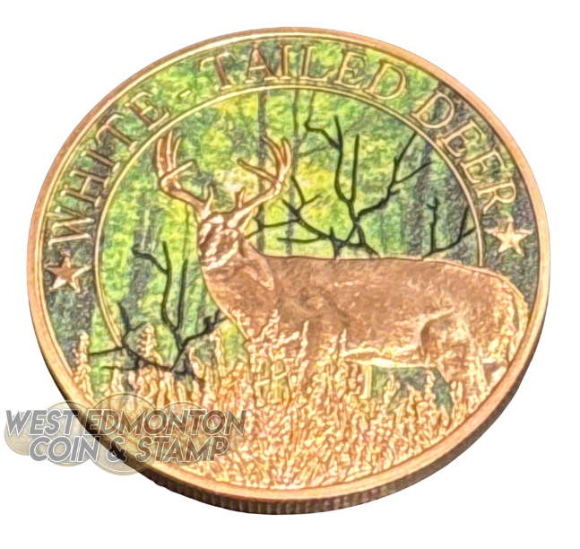 1oz WHITE TAILED DEER COPPER COIN