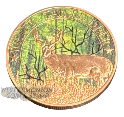 1oz WHITE TAILED DEER COPPER COIN