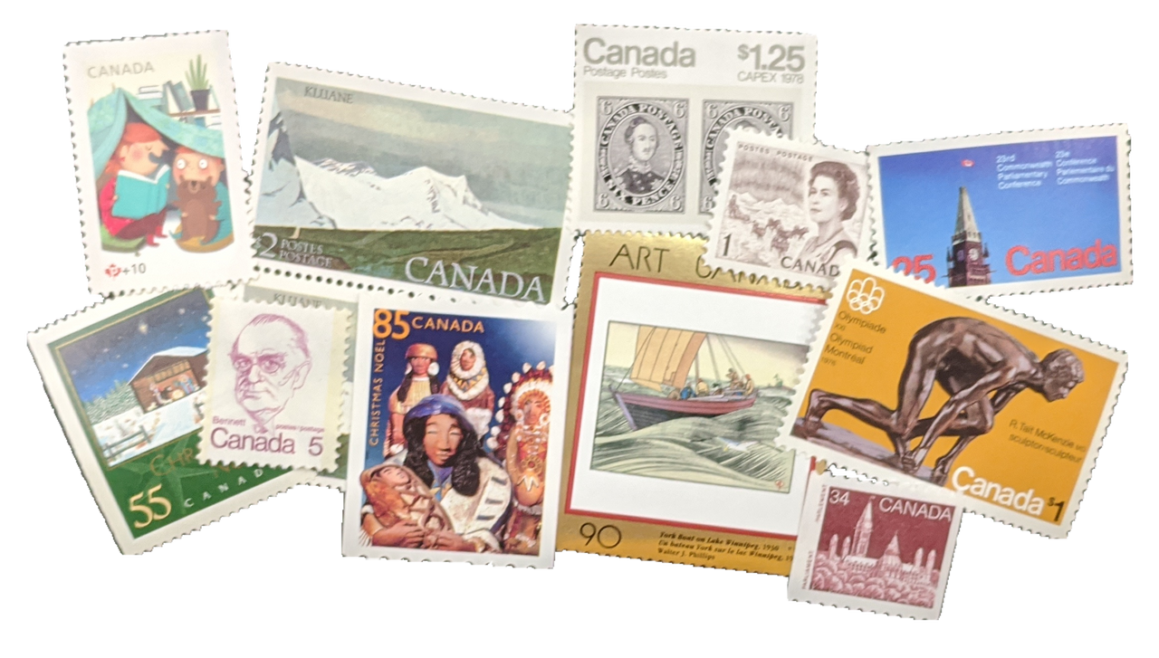 COLLECTIBLE CANADIAN STAMPS - $5 BUNDLE
