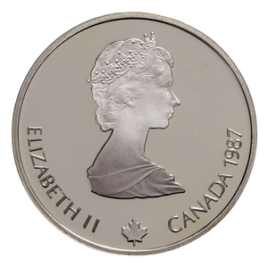 E-TRANSFER ONLY - 1987 1oz $20 CALGARY OLYMPICS: BOBSLEIGH STERLING SILVER COIN