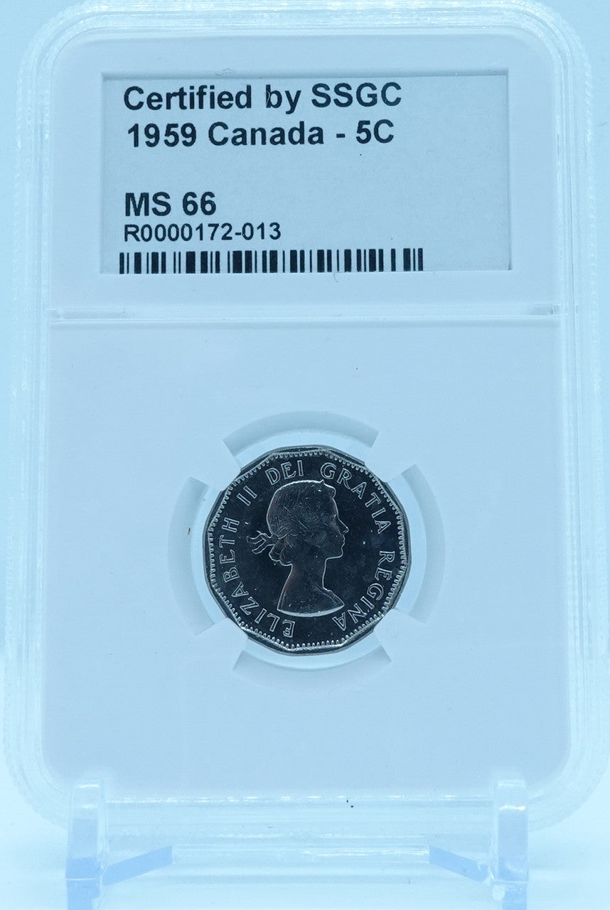 1959 5 CENT CANADA – MS 66 - GRADED