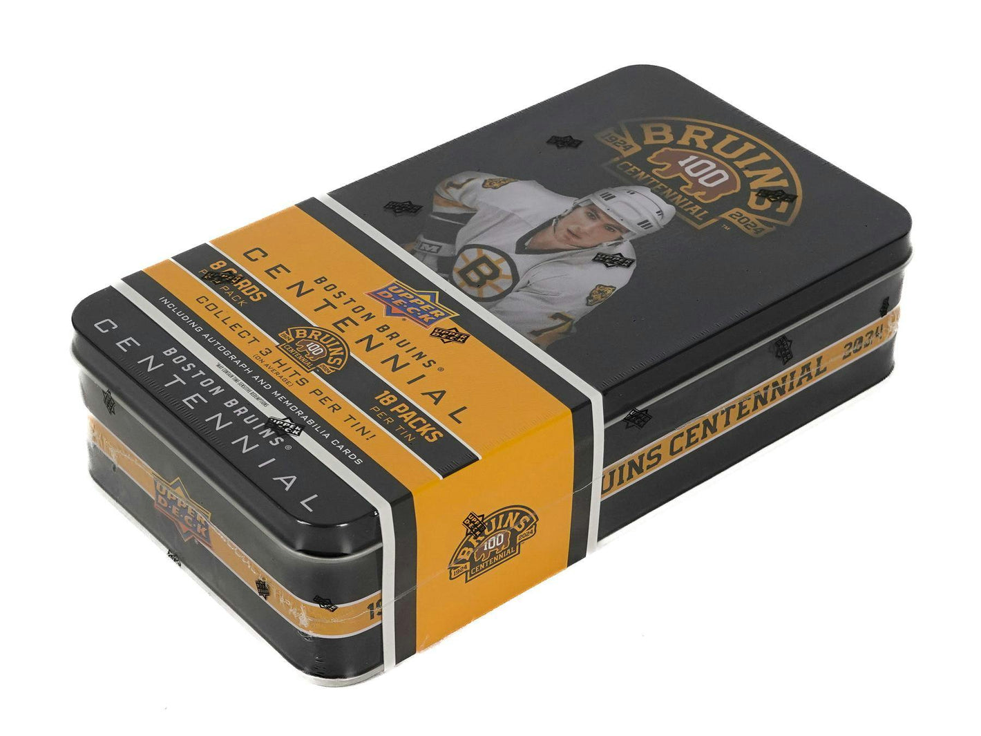 2023-24 UPPER DECK BOSTON BRUINS CENTENNIAL HOCKEY HOBBY TIN