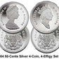 2004 50-CENT STERLING SILVER COIN SET - EFFIGIES OF THE QUEEN